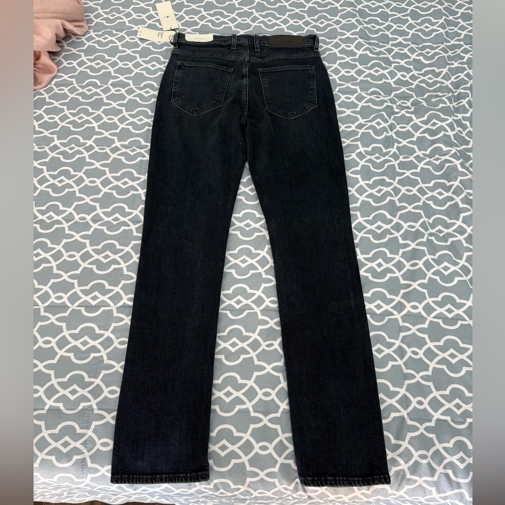7 For All Mankind Women's Straight Leg Jeans - Dark Blue - Picture 4 of 5